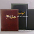 hotel menu card cover, red romantic leather cover
